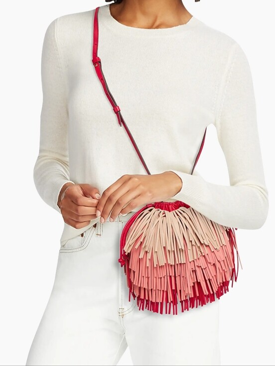 Zimmermann Handbags - Zimmermann Unique Purse Coral Pink Fringe Crossbody Bag
